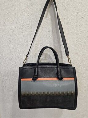 Fossil Skylar Satchel in "Navy Multi Stripe" (Model ZB7370490)